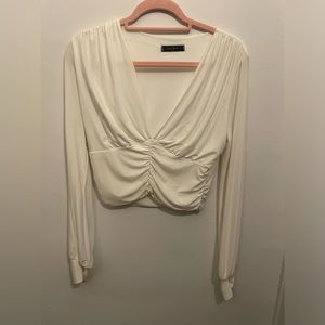 21 Saints XL White Long Sleeve Crop Top